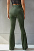 'Ruth' Ribbed High Waist Flare Pants - Celes Fashion